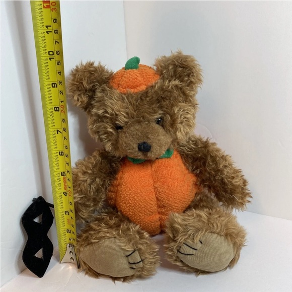 Teddy Bear in Pumpkin Suit Masquerade Halloween Plush Stuffed Toy - Picture 9 of 9